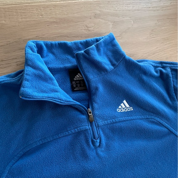 Blue Adidas 1/4 Zip Pullover - Picture 3 of 5